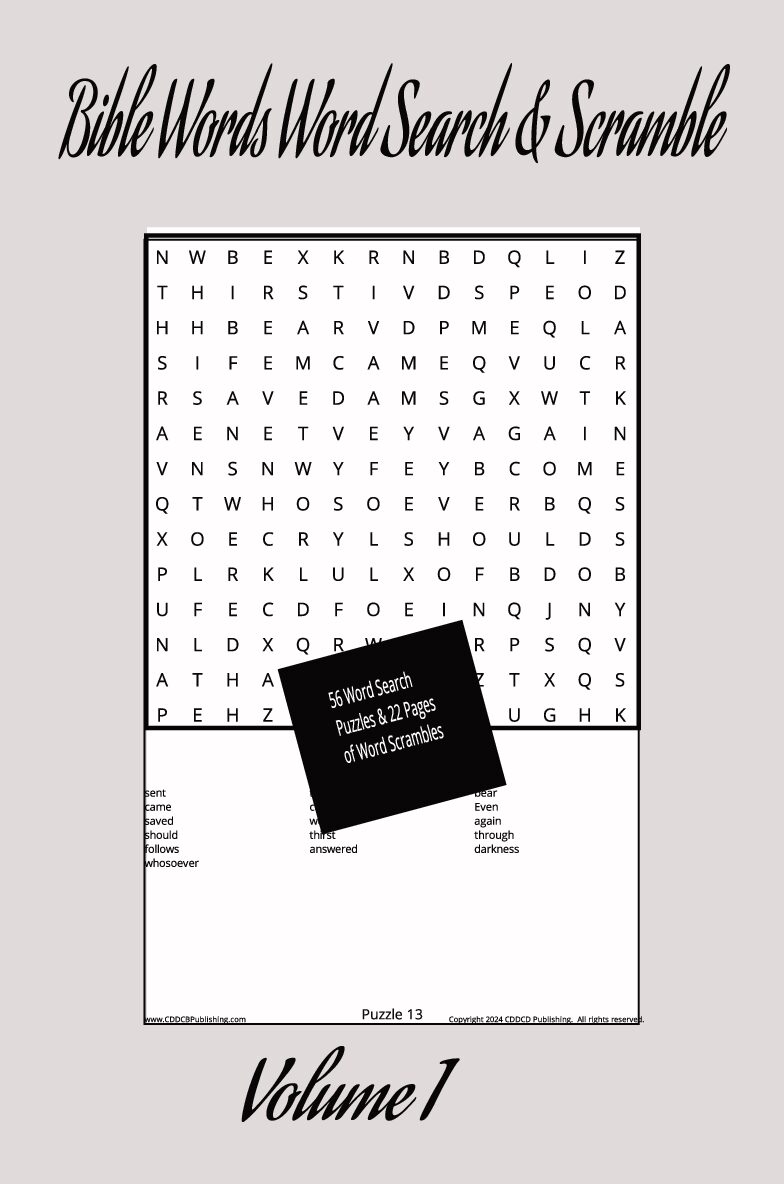 Bible Words Word Search & Scrambles Volume 1 – Bible Activity Books